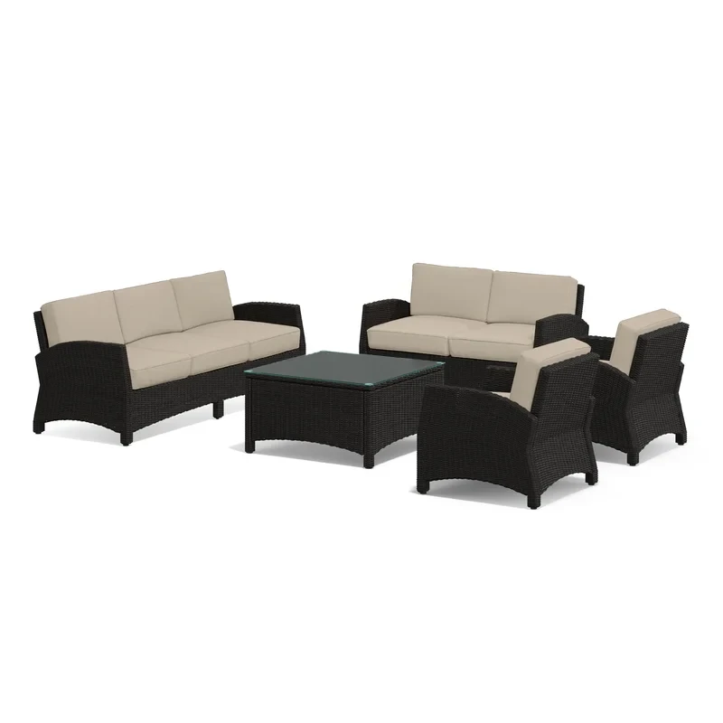 Ambria 7 - Person Outdoor Seating Group with Cushions