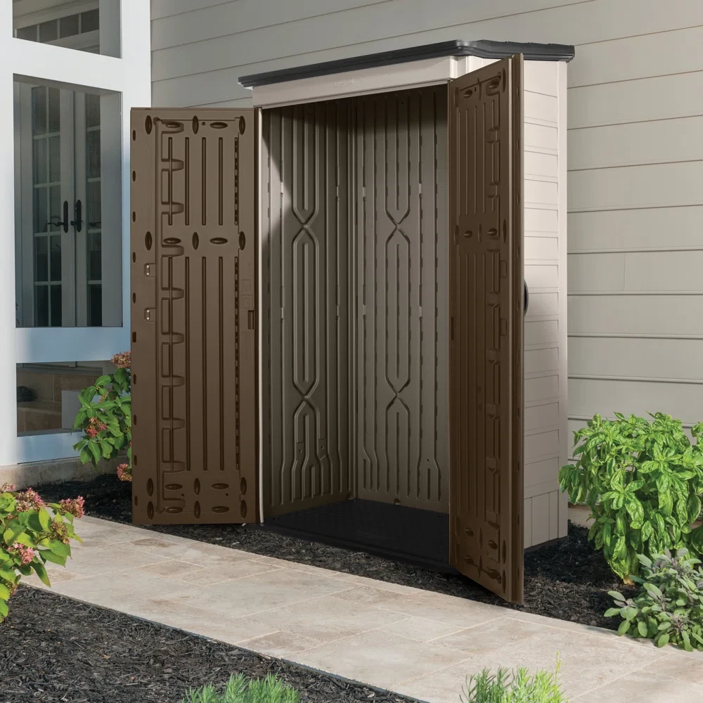 Rubbermaid Big Max 2 ft. 6 in. x 4 ft. 3 in. Large Vertical Resin Storage Shed