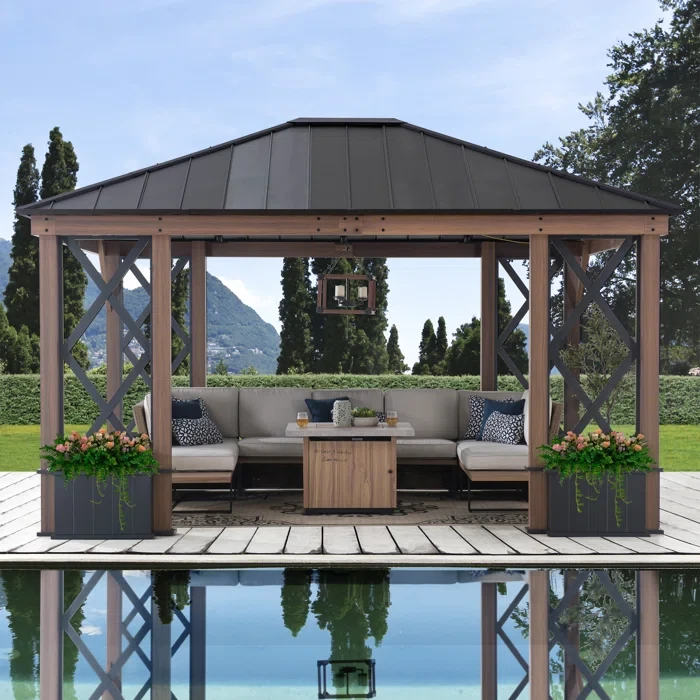 Summercove 13 Ft. W x 15 Ft. D Aluminum Patio Gazebo