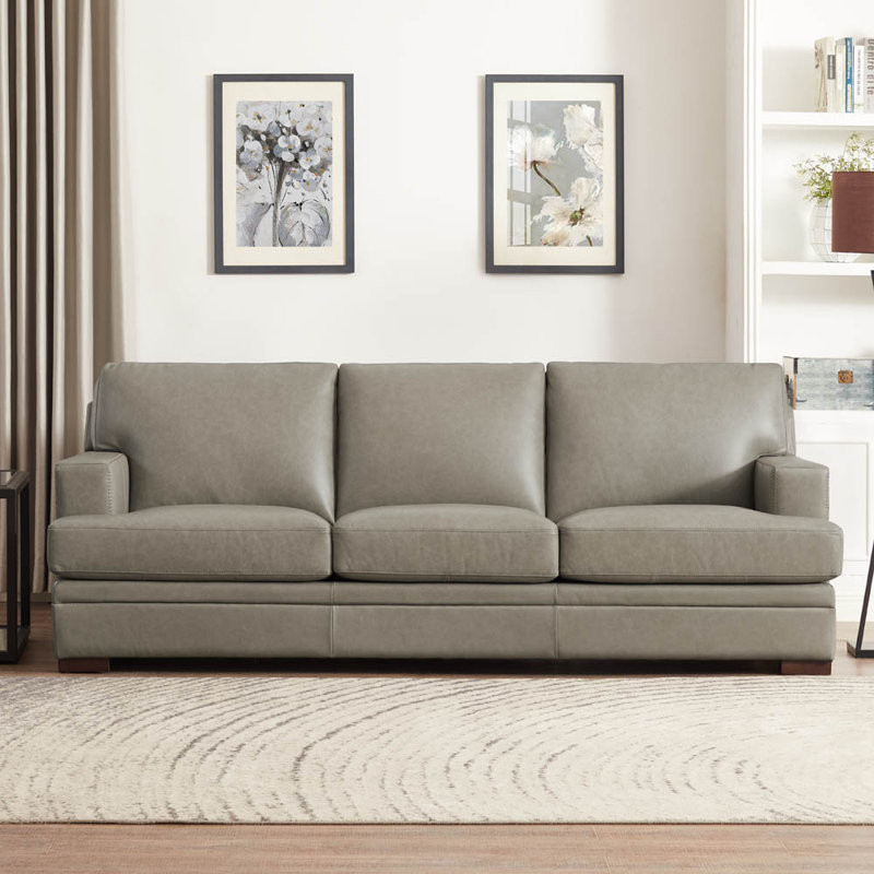 Waldwick Top Grain Leather Sofa Couch