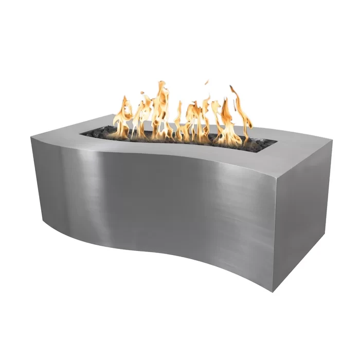 Billow Electronic Ignition Stainless Steel Fire Pit 24" H x 72" W x 24" D