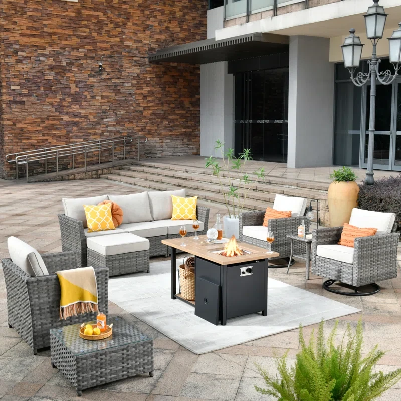 Kincey 6 - Person Outdoor Seating Group with Cushions