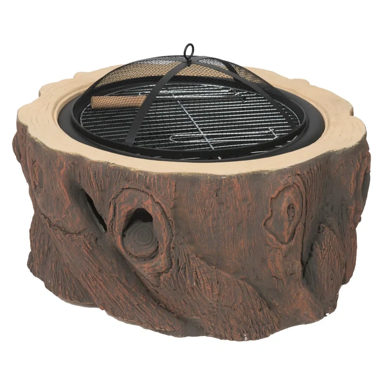 Aviraaj 19.5'' H x 28.5'' W Wood Burning Outdoor Fire Pit