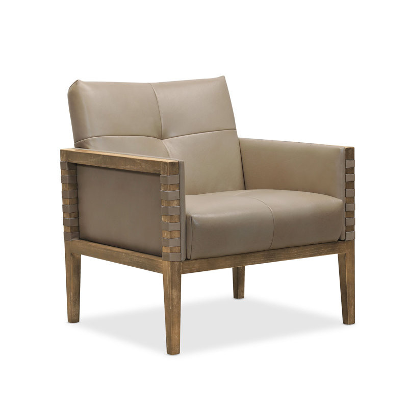 Jeovany 31'' Wide Genuine Leather Top Grain Leather Club Chair