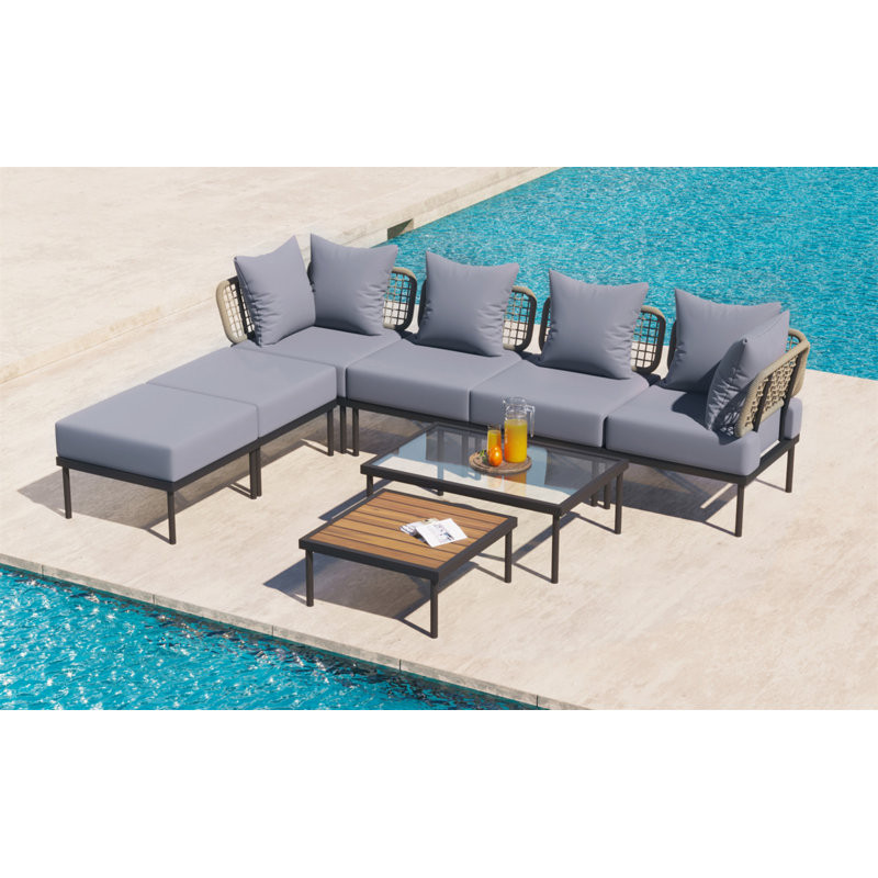 Evva 6 - Person Outdoor Seating Group with Cushions