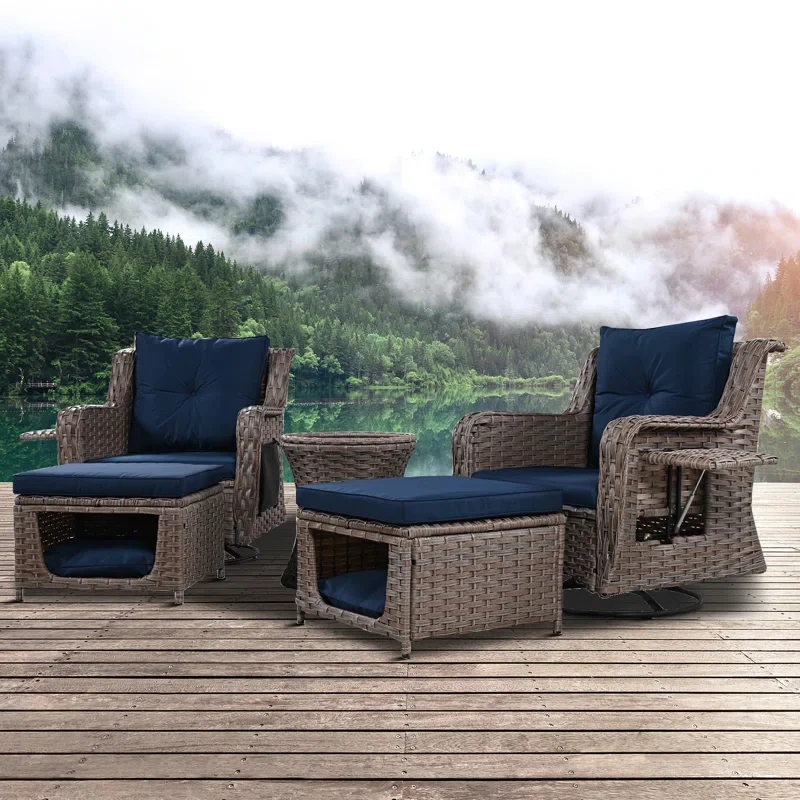 Aanik 2 - Person Outdoor Seating Group with Cushions