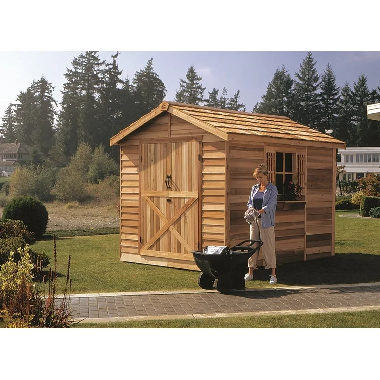 Rancher 8 ft. W x 16 ft. D Solid and Manufactured Wood Storage Shed