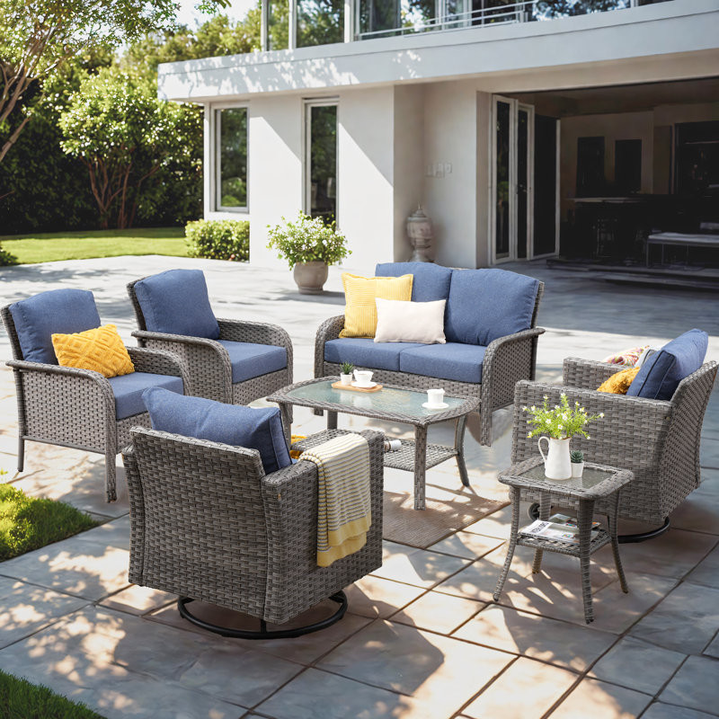 6 - Person Outdoor Seating Group With Cushions