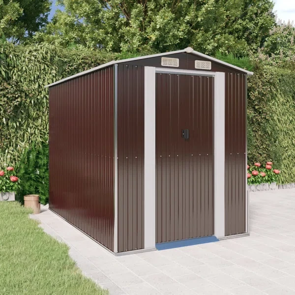 6 ft. 5 in. W x 9 ft. D Galvanized Steel Storage Shed