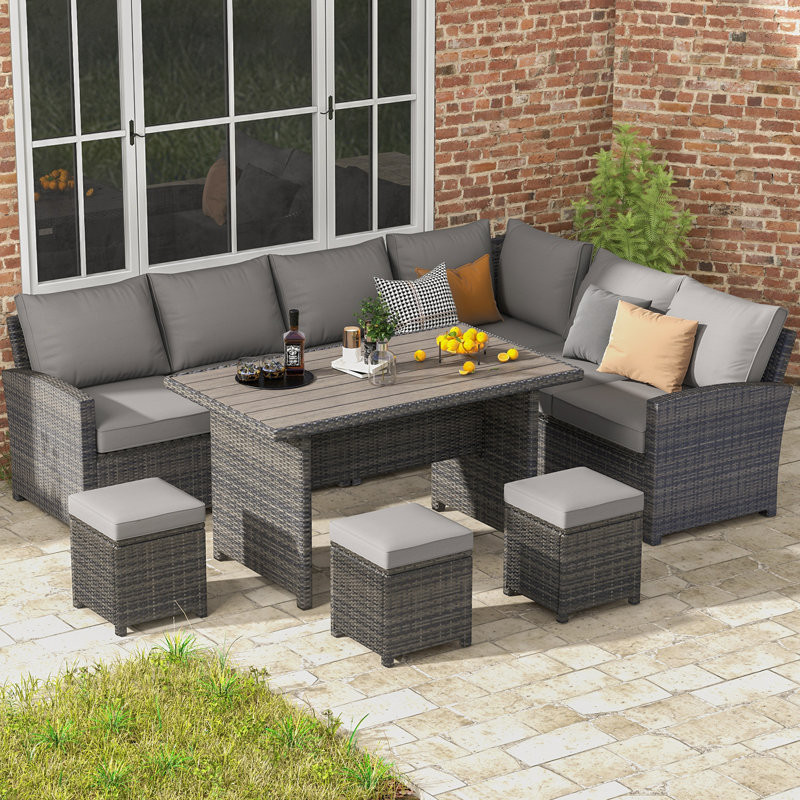 9 - Person Outdoor Seating Group with Cushions