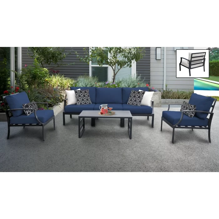 Analyssia 5 - Person Outdoor Seating Group with Cushions