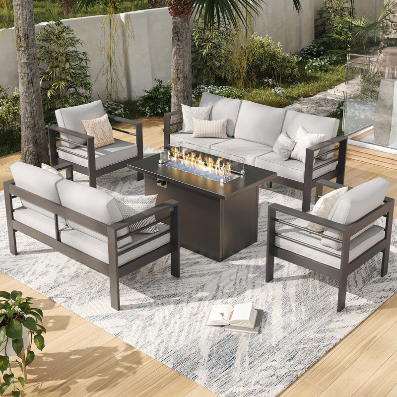 7 - Person Outdoor Seating Group With Cushions