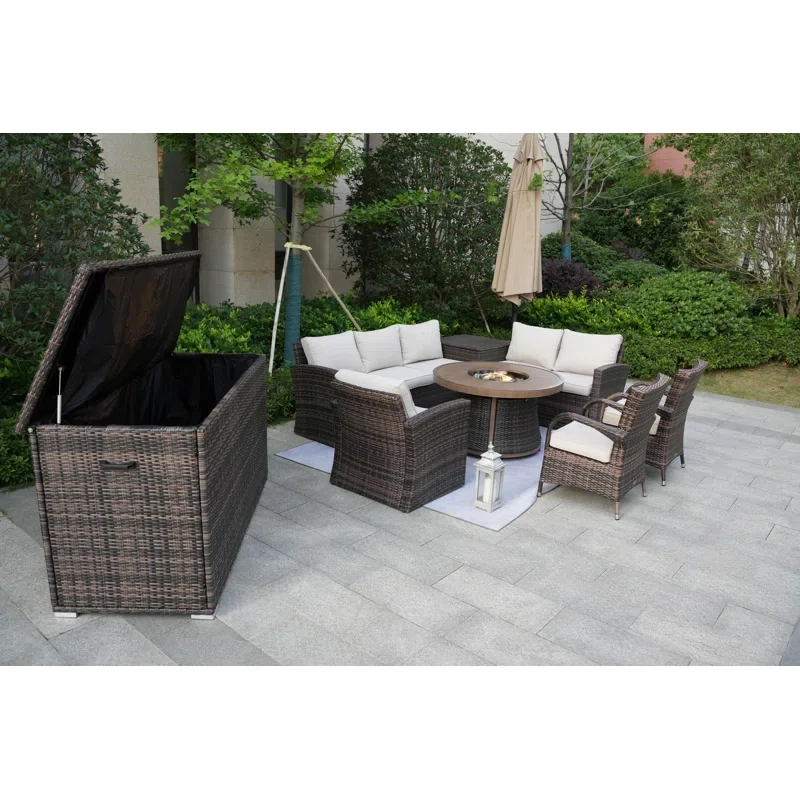 Areefa 8 - Person Outdoor Seating Group with Cushions