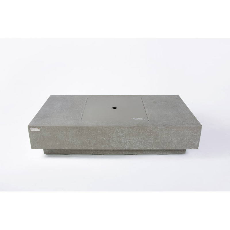 Monte Carlo& Cannes Carlo 60" Rectangle Concrete Fire Table -by Elementi Plus