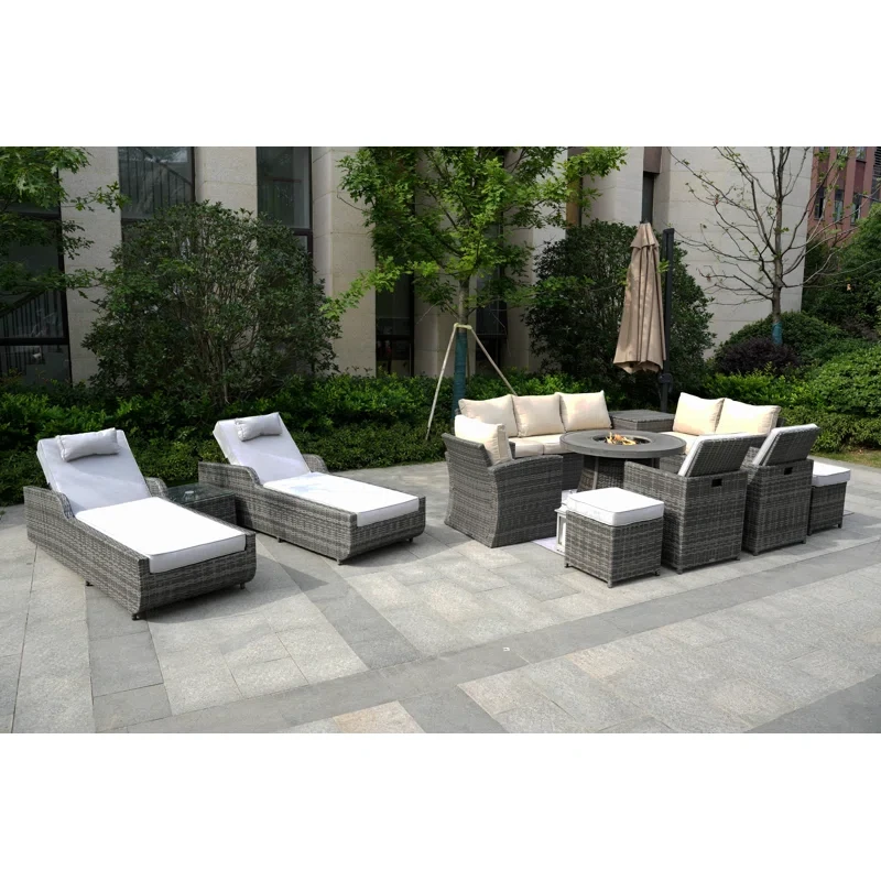 Areefa 12 - Person Outdoor Seating Group with Cushions