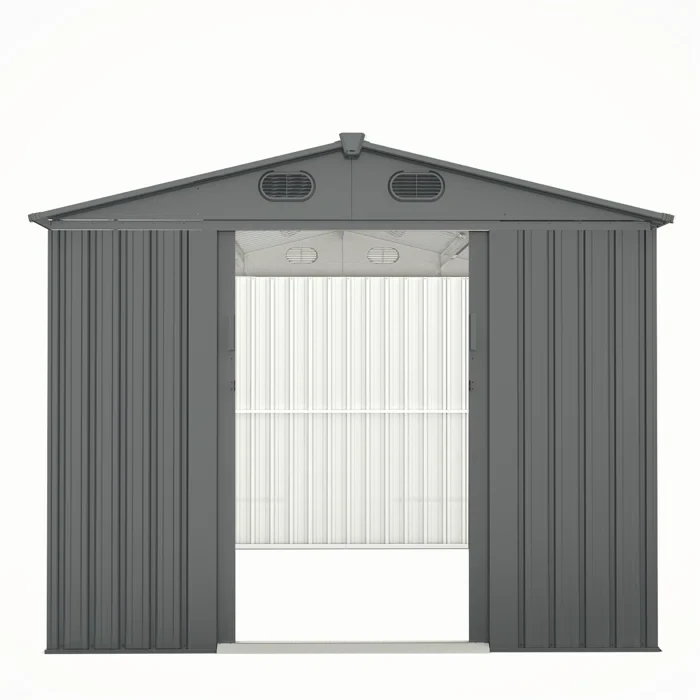 8' 1'' D X 6' 6'' H Metal Vertical Storage Shed