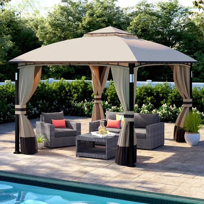 Moorehead 13 Ft. W x 11 Ft. D Steel Patio Gazebo