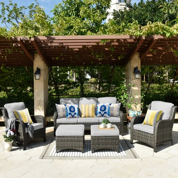 Tommy 5 - Person Outdoor Seating Group with Cushions