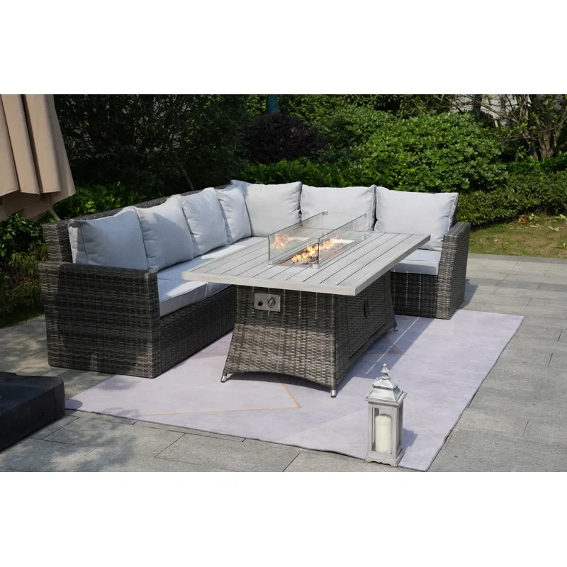 Alseepa 6 - Person Outdoor Seating Group with Cushions