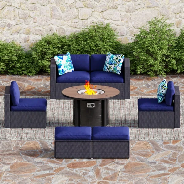 Alyah 6 - Person Outdoor Seating Group with Cushions