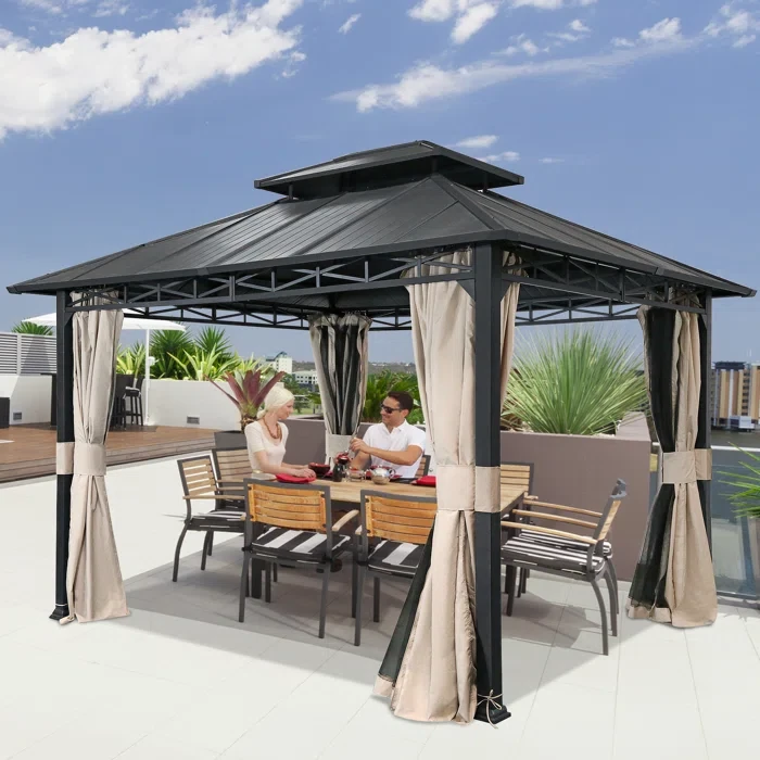 12 Ft. W x 10 Ft. D Metal Gazebo