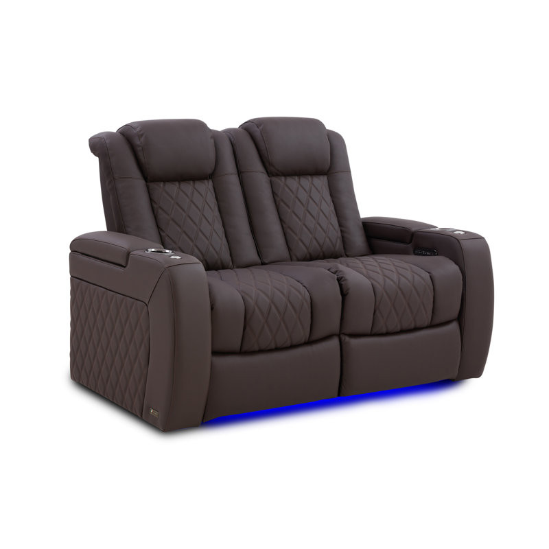 Leather Home Theater Seating with Cup Holder