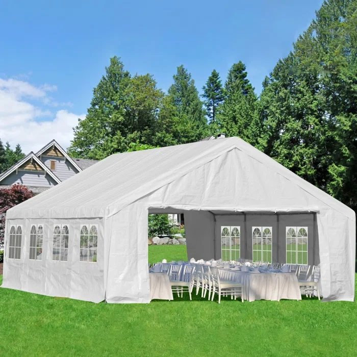 Galvanized 20 Ft. W x 26 Ft. D Metal Party Tent