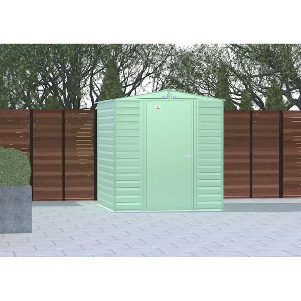 6 ft. W x 7 ft. D Galvanized Steel Storage Shed