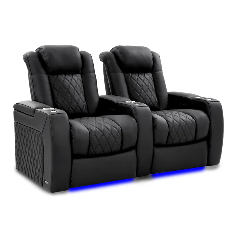 Leather Home Theater Seating with Cup Holder