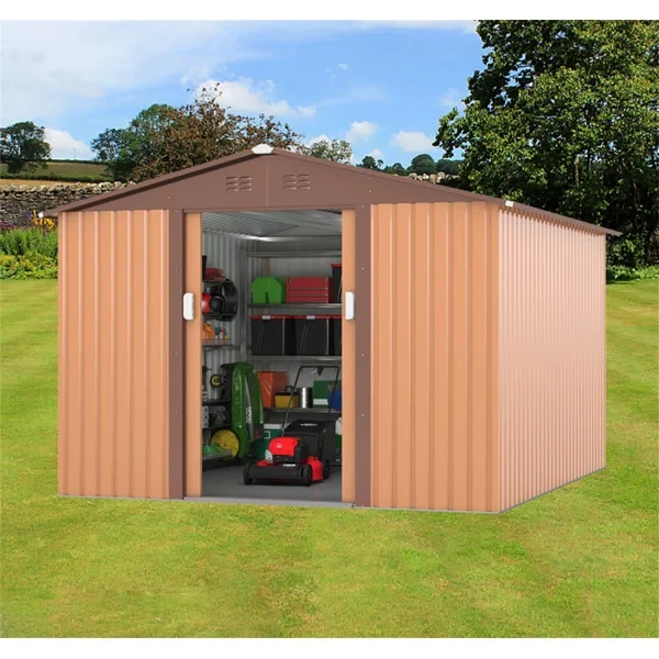 75.5" H x 105" W x 122" D Galvanized Steel Shed Type