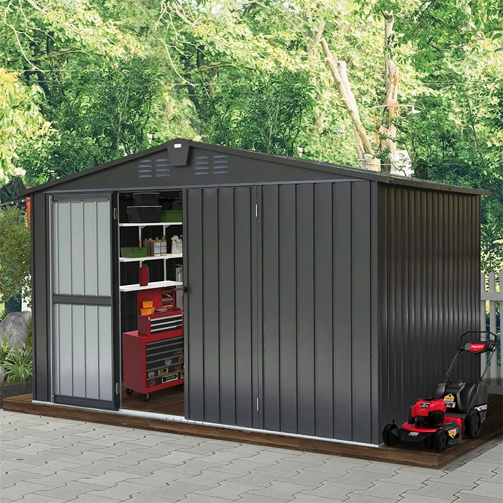 8 ft. W x 10 ft. D Metal Storage Shed