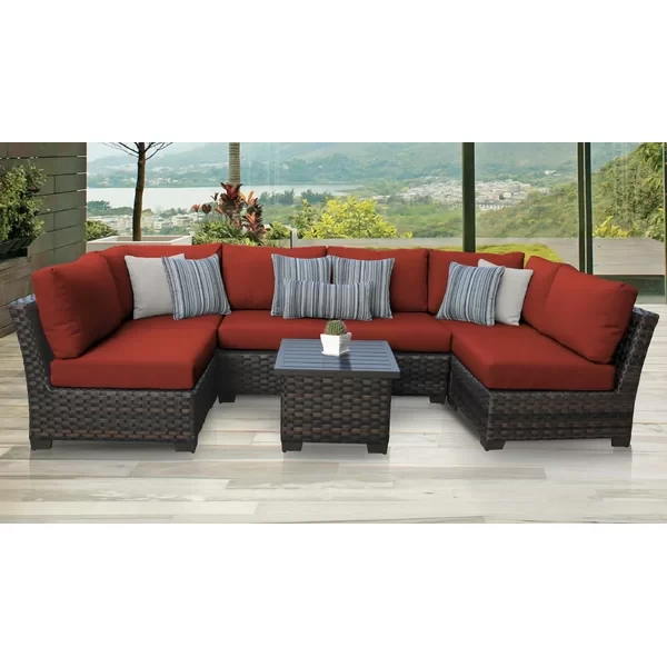 Aelwen 4 - Person Outdoor Seating Group with Cushions