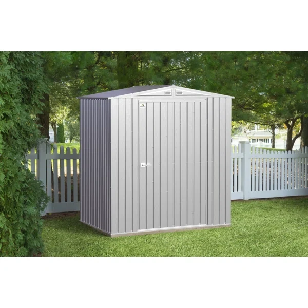 6 ft. W x 6 ft. D Galvanized Steel Portable Storage Shed