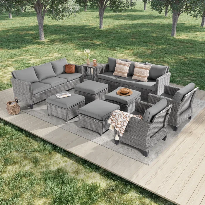 Asharee 8 - Person Outdoor Seating Group with Cushions