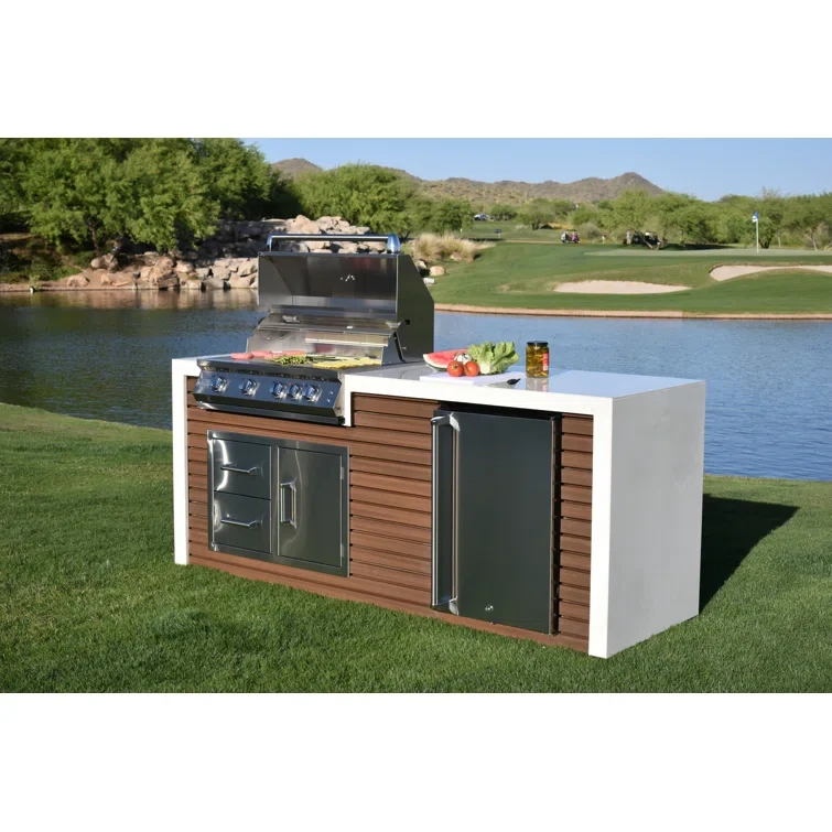 Kokomo Grills 89.5'' Modular Outdoor Kitchen with 4 - Burner Grill