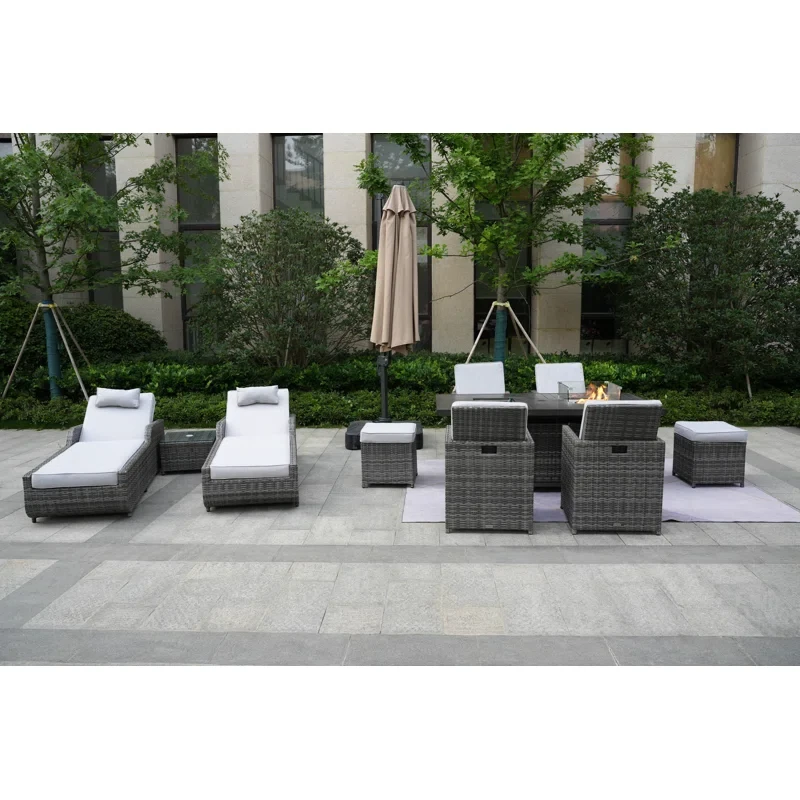 Aliaksey 8 - Person Outdoor Seating Group with Cushions