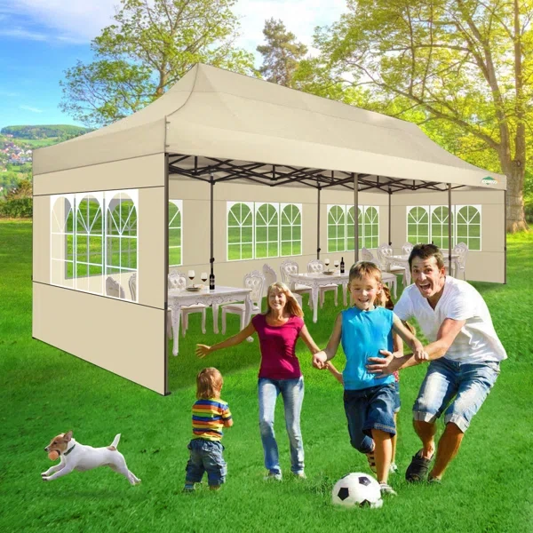 30 Ft. W x 10 Ft. D Metal Pop-up Canopy