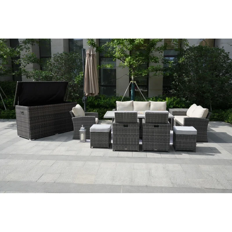 Alseepa 10 - Person Outdoor Seating Group with Cushions