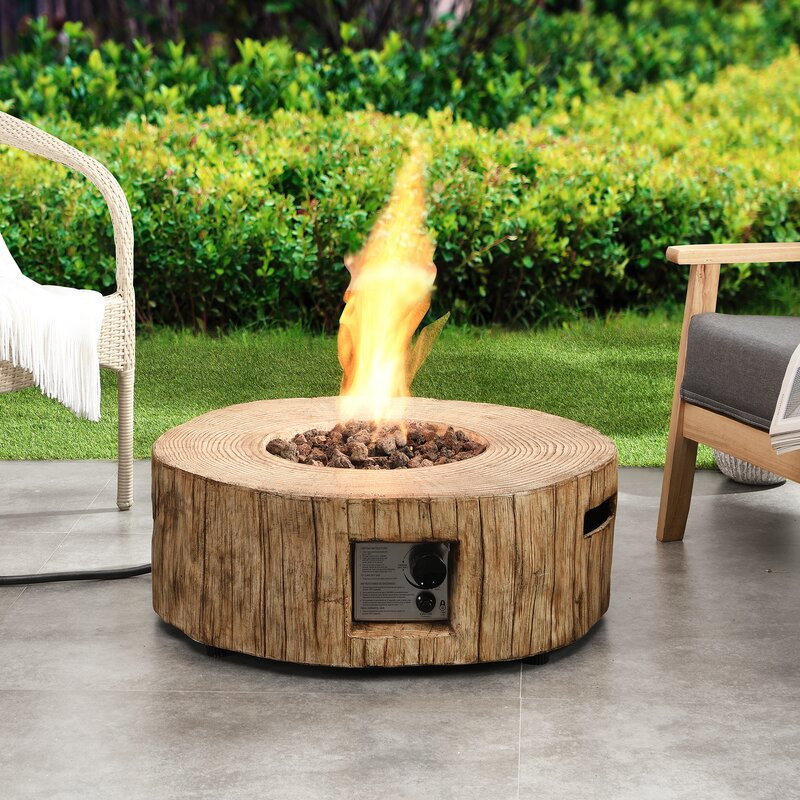 Latife 10'' H x 28'' W Propane Outdoor Fire Pit