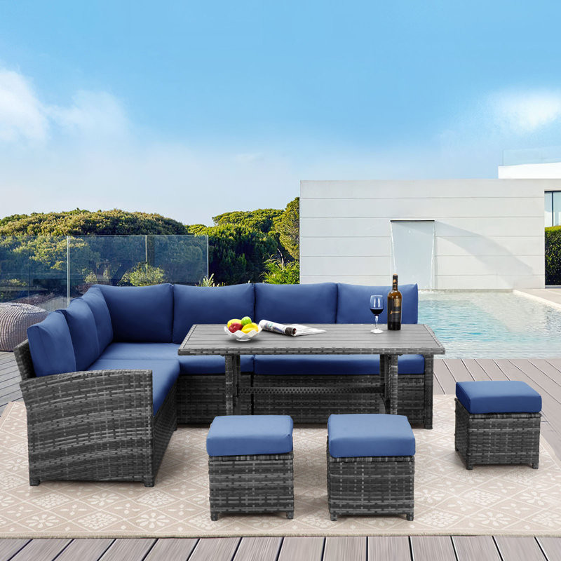 9 - Person Outdoor Seating Group with Cushions