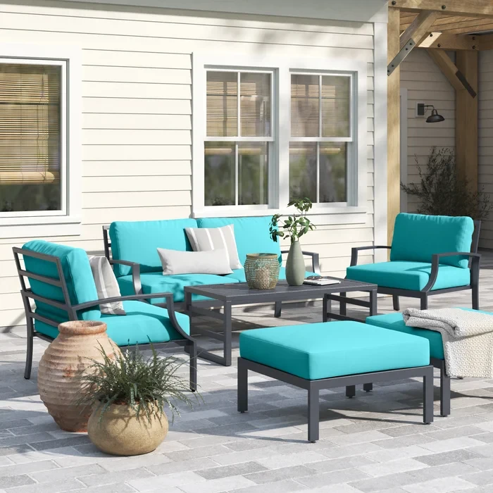 Analyssia 5 - Person Outdoor Seating Group with Cushions