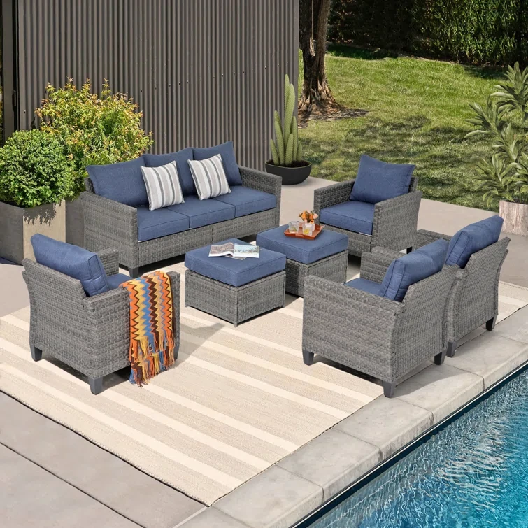 Brytanie 7 Piece Sofa Seating Group with Cushions