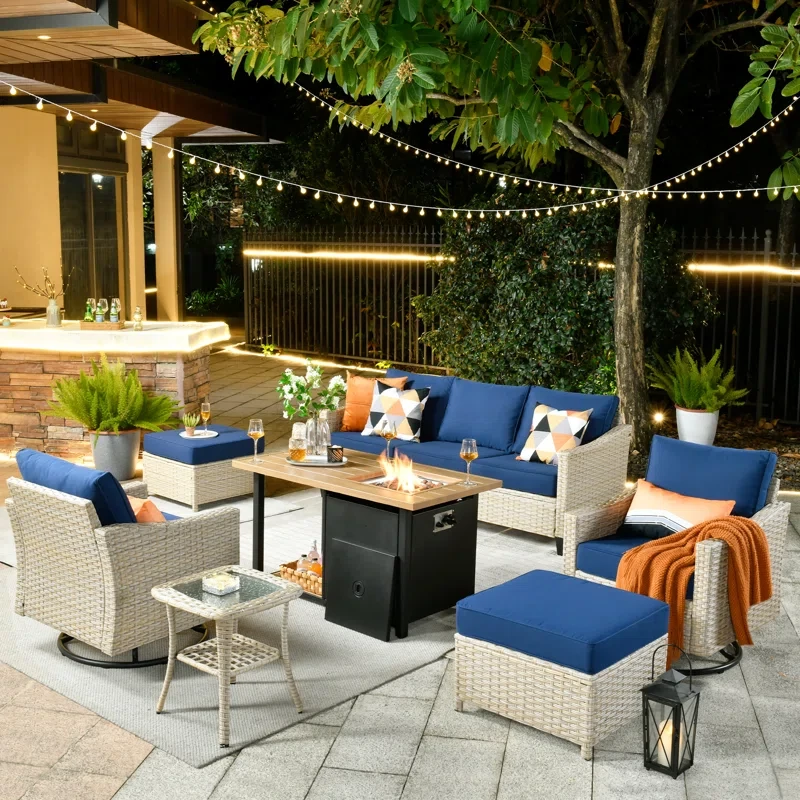 Almenia 6 - Person Outdoor Seating Group with Cushions