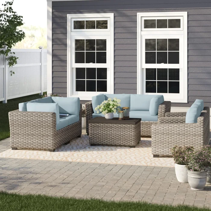 Anupras 6 - Person Outdoor Seating Group with Cushions