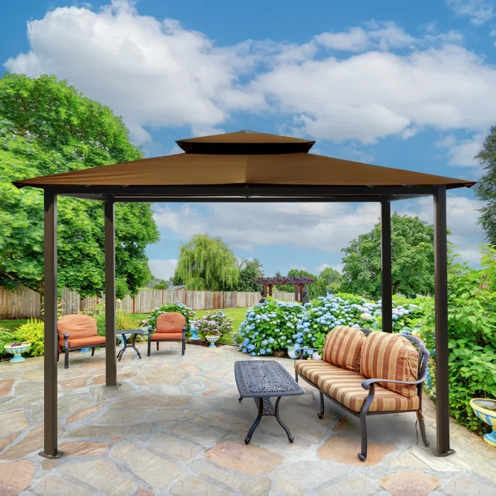 Kingsbury 11 Ft. W x 14 Ft. D Aluminum Patio Gazebo