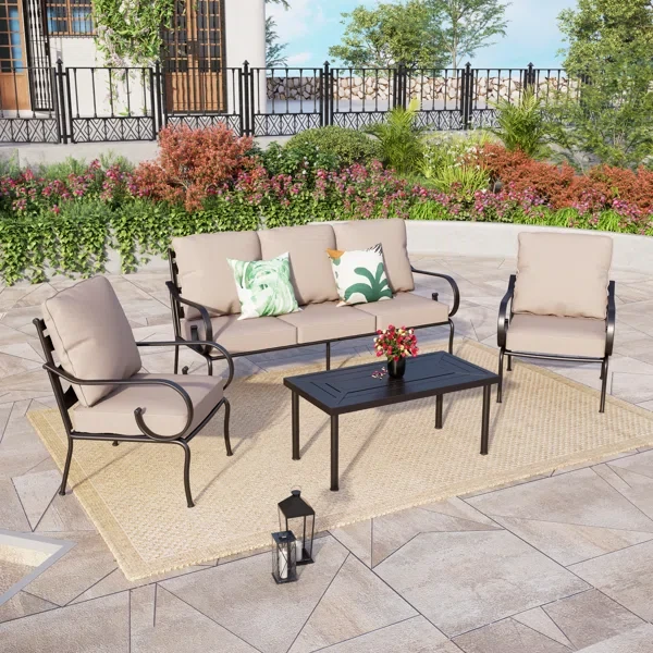 Armisha 5 - Person Outdoor Seating Group with Cushions