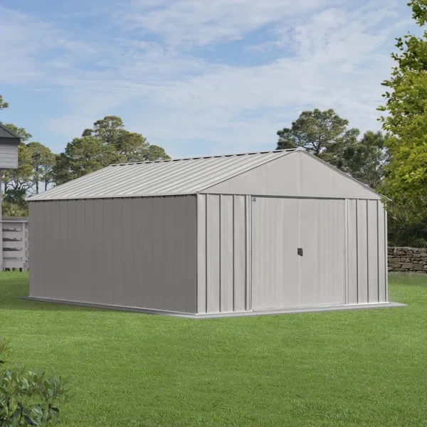 12 ft. W x 15 ft. D Galvanized Steel Storage Shed