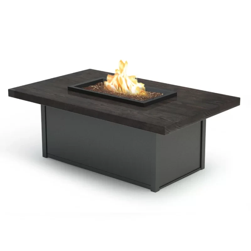 Stride Chat 32" W Outdoor Fire Pit Table 19" H x 32" W x 52" D