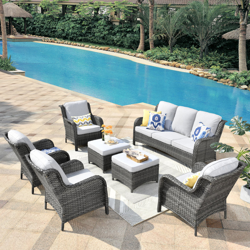 Aaradhya 7 - Person Outdoor Seating Group with Cushions