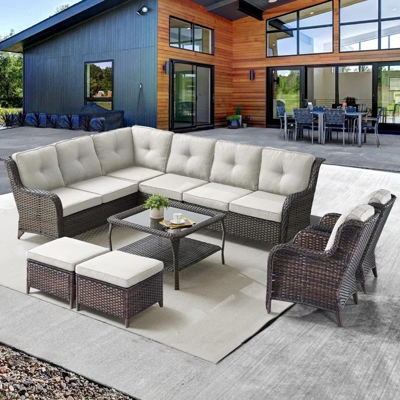 Starcena 8 - Person Outdoor Seating Group with Cushions